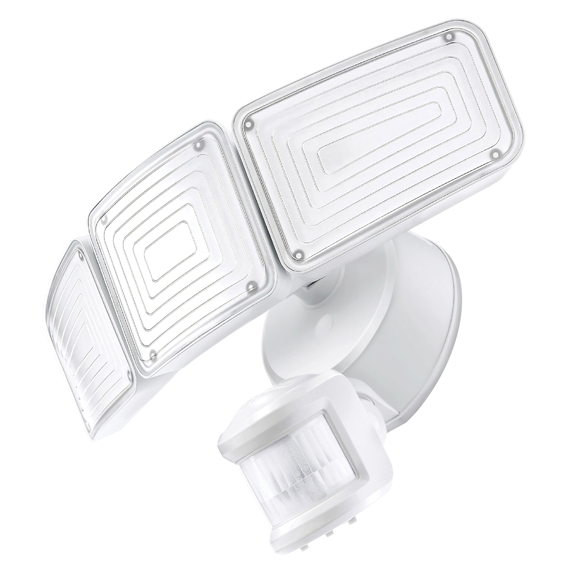 Home Zone Security, 240° 3-Light Motion-Sensing Linkable Flood Light, Included (qty.) 1 Light Bulb Type LED, Light Output 5000 lumen, Model# ES00942G